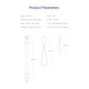 Δερμάτινο Καλώδιο Φόρτισης Μπρελόκ Iphone -  0.2m