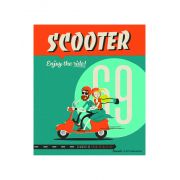 Πανί Με Μικροΐνες Σχέδιο Scooter