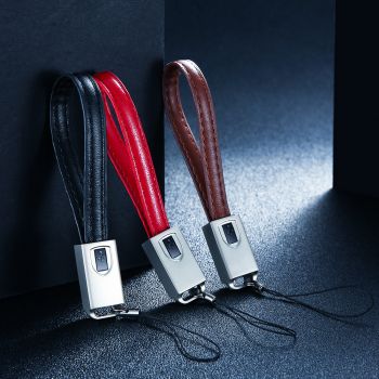 Δερμάτινο Καλώδιο Φόρτισης  Μπρελόκ Micro Usb - 0.2m